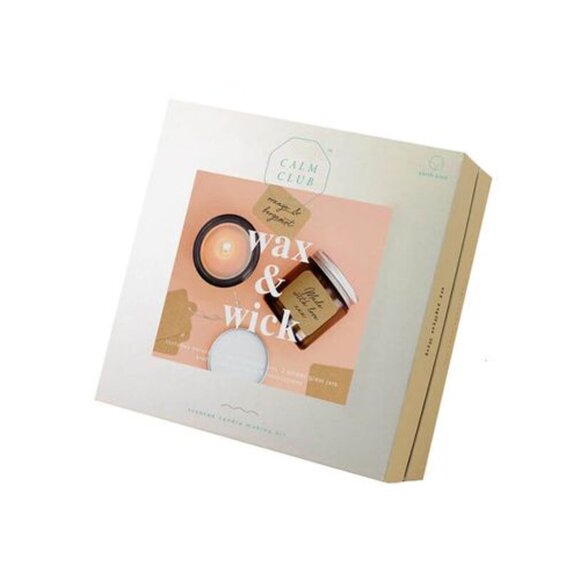 Calm Club Wax & Wick Luckies of London Sandalwood Patchouli Kit Calming NEW NIB - Picture 3 of 5